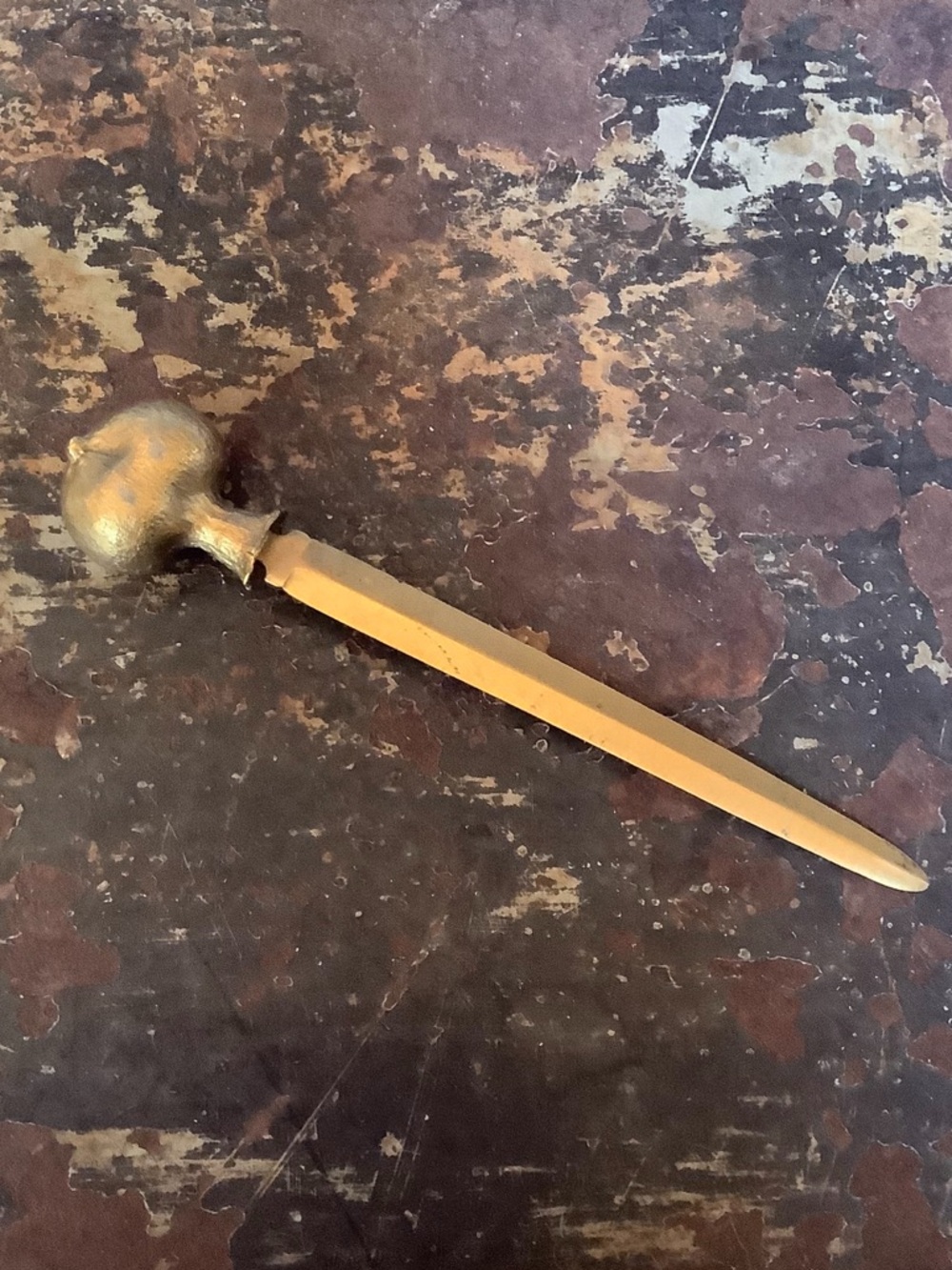 Pomegranate Gold Tone Letter Opener